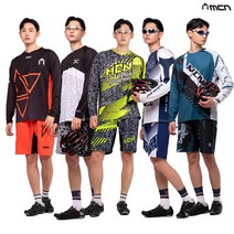 MCN MTB 산악자전거 라이딩 긴팔져지+반바지 의류 세트 써킷브레이커