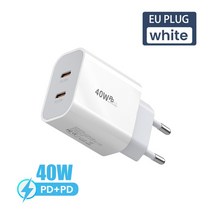 고속 충전기 무선 40W 고속 충전 USB C 충전기 아이폰 13 12 11 프로 맥스 삼성 화웨이 샤오미용 QC3, 01 EU