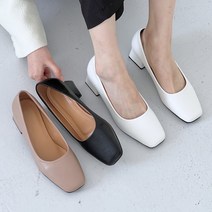 폭신 모던 베이직 사각코 펌프스-3405