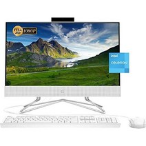 HP 2022 최신 올인원 데스크탑 21.5인치 FHD 디스플레이 인텔 셀러론 J4025 프로세서 16GB RAM 512GB PCIe SSD 웹캠 HDMI RJ-45, 16 기가 바이트