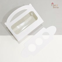 헬로베이킹 3구 머핀창박스 화이트 (머핀포장 선물박스 컵케이크)