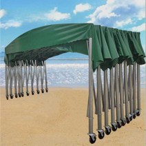 바퀴달린 대형 자바라 천막 주차장 창고 옥상 텐트, 길이 4m 폭 4m 높이 2.5m