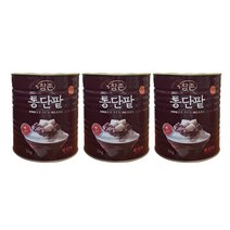 참존 통단팥 3kg / 단팥 통조림팥 팥빙수 빙수팥 붕어빵 호두과자 단팥소 통조림 빙수재료, 3개