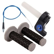 바이크 열선 그립 핸들 1/4 퀵 턴 스로틀 장착 오토바이 그립 젤 1200 "용 7/8 MM 케이블 테이퍼 핸, 20 E Blue handle