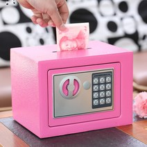 특이한 금고 저금통 만태 지폐 비밀번호 보관함 돈, 코인 슬롯이있는 작은 파우더