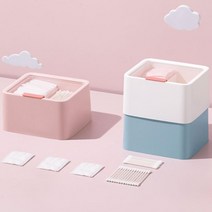 면봉 화장솜 보관 수납함 케이스 박스 사우나 다용도, 2-소품정리함-핑크