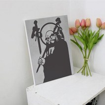 아트박스/꾸밈 ac986-캔버스액자33.4x24.2_달마도, 1.화이트