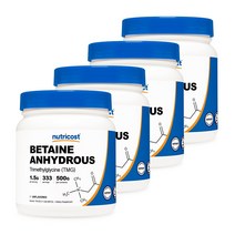 뉴트리코스트 베타인 Anhydrous 파우더, 500g, 4개