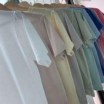 플레른 1+1 라운드넥 찰랑 텐셀 모달 스판 기본 비비드 무지 컬러 반팔 티셔츠 13color