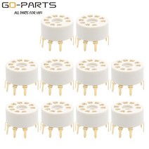 진공관앰프 블루투스앰프 미니 프리 파워 앰프 PCB 마운트 플라스틱 9pin 관 소켓 12AX7 EL84 6N1 ECC82, 01 GOLD PLATED