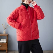 60대 50대 엄마옷 여성 다운 코튼 외투 0 봄 가을 오버사이즈 오버핏 누빔 카라 미니 집업 자켓 5