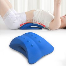 엠코어 목 허리 등 스트레칭 W-75 메디칼코어 마사지 운동기구 바른자세 자세교정 등받이 거북목 척추 일자목, 블루
