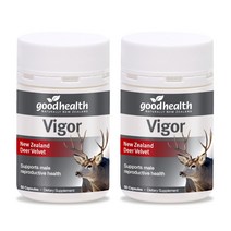 good health Vigor New Zealand Deer Velvet 굿헬스 뉴질랜드 비거 디어 벨벳 녹용 200mg 50캡슐 2팩