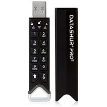 istorage datashur pro² 32GB 보안 플래시 드라이브 - fips 140-2 레벨 3 인증 - 암호 보호 방진 및 방수 휴대용 군용 등급 하드웨어 암호화 usb, 256GB, 데이터셔 프로2