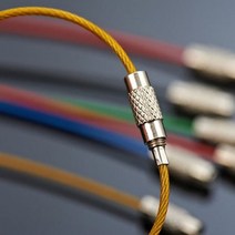 스텐 컬러 와이어 키링 10P 와이어 카라비너 스테인리스 와이어링 가방 악세사리 연결 부자재