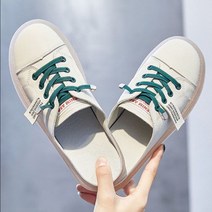 플랫 여성 뮬 스니커즈 반 슬리퍼 운동화 여름 신발