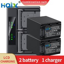HQIX 소니 FDR-AX30 AXP35 AX40 AX45 AX100E AX700 PXW-Z90 DEV-50 30 AXP55 AX60 HXR-NX80 카메라 NP-FV100 듀얼, [03] 2 Battery 1 Charger, 03 2 Battery 1 Charger