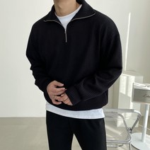 빠델 남성용 프리즘 반집업 니트 맨투맨