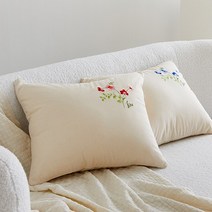 효재 광목쿠션 1종, 핑크