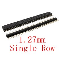 2/5/10 쌍 1.27mm 피치 단일 행 핀 헤더 1x40Pin 수 암 탈구 스트레이트 PCB 보드 소켓 커넥터, [03] 1x40Pin 10P에어