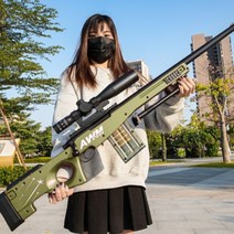 서바이벌 탄피배출 특공대 에땁 스나이퍼 AWM 너프건, 그린 + 40총알+16탄