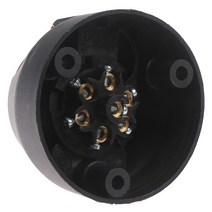 12 v towbar 견인 소켓 라운드 유럽 표준 트레일러 블랙 서리로 덥은 재료