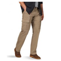 Wrangler 남성용 릴렉스 핏 립스톱 플렉스 카고 팬츠 보리 히든 테크 포켓 스트레이트 레그 플랫 프론트 보리.