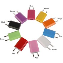 마이크로 USB EU 플러그 AC 5V 1A 벽 충전기 범용 휴대용 여행 전원 어댑터 삼성 화웨이 아이폰 Xiaomi HTC 10 색상, 01 1PCS_08 Yellow