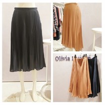 올리비아로렌 NC15 플리츠 쉬폰 롱스커트 VOBDKWF8131