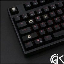 매직키보드 키스킨 키보드루프 4 개대 키 세트 백라이트 ow 키 캡 abs 에칭 키 캡 overwatch 게이머 용 샤인 스루 기계식 ansi black, 겐지, 4개의 키
