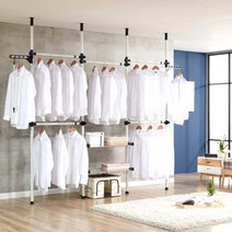 데코즈인 버디 38파이 수납식 5단 행거, 블랙