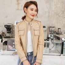 라이더자켓 여성 가죽 레더 가죽 패션 봄 양피 코트 포켓 gr3779와 새로운 자켓