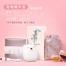 펭귄 손난로 북극곰 귀여운 겨울 어린이 방한용품 스키장 준비물, 북극곰 [따뜻한 손 + 충전]