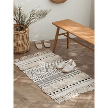 Nordic Home Room 수술 카펫 침실 수제 마루 카펫 Macrame Mat 주방 카펫 거실 카펫 집안이 편안하다