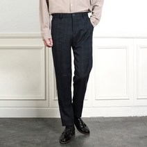 프랭키뉴욕 남자 명품ST 체크 일자 스판 슬랙스 링클프리 정장바지 HEPA671