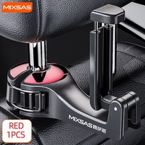 거치대 휴대폰 주파집 차량용 거치대MIXSAS 업데이트 자동차 뒷좌석 후크 행거 숨겨진 모바일 휴대 전화 홀, 03 074red 1pcs