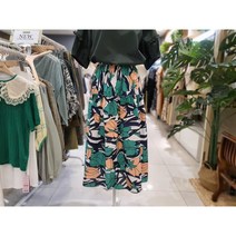 스테파니 데일리 여름 러플 컬러 포인트 썸머플라워 스커트 (Free size) A21SK1213 그린