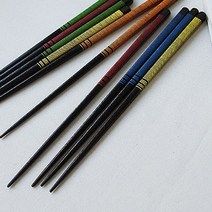 정교하게 제작된 라인넷 옻칠 젓가락 5color 옷칠 우드 나무 컬러, 본상품선택, 옐로우