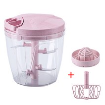 다기능 고속 디자인 야채 과일 트위스트 슈레더 수동 고기 분쇄기 쵸퍼 마늘 커터 쥬서, pink-L, 하나