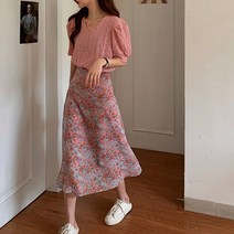 [당일배송+파격특가] 로사리오 A라인 플라워 롱스커트