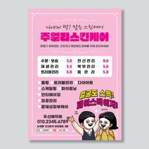 일러스트캐릭터 피부미용 피부과전단지 에스테틱 피부관리실전단지제작 전단지인쇄, A4 양면-4000매