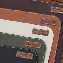 크로퍼스 테이블 매트 소 중 대형 가죽매트 캠핑매트, 블랙