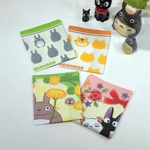 지브리 캐릭터 토토로 마녀배달부키키 고양이버스 키친크로스 면 손수건, 토토로 실루엣, 1개