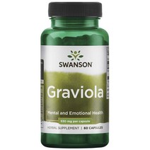 스완슨 그라비올라 600mg 캡슐, 60개입, 1개, 60정