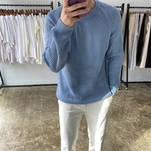 남자라운드니트 하찌 나그랑