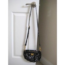 여자명품마크제이콥스가방80007880 NWT Marc Jacobs Animal Q Percy Black Multi Crossbody Bag Purse Clutch
