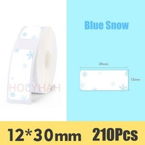 네임스티커프린터 스티커라벨기 바코드생성기 열 라벨 용지 흰색 다채로운 투명 스티커, 푸른 눈 12x30mm