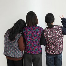 촌캉스 할머니 겨울 누빔 조끼 털조끼 [갓샵 레트로 몸빼 바지 방한 버선 김장 꽃무늬 요술 보온 융털 옷]
