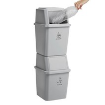 모노블 재활용 분리수거함 40L 블랙 2개, 그레이