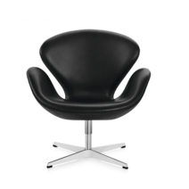 스완체어 벨벳 1인의자 독서의자 인테리어 라운지체어, 웜그레이 면